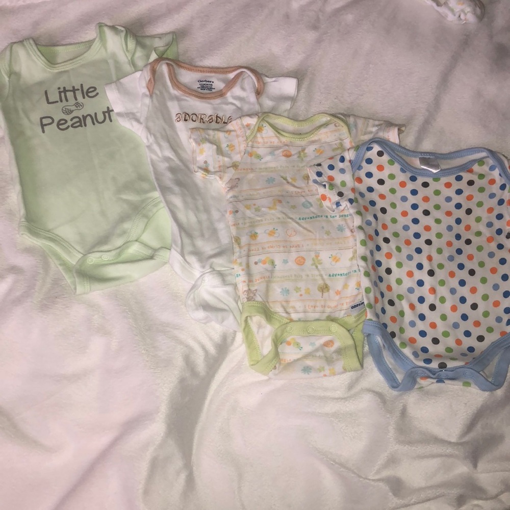 Colorful baby onesies for the warm weather!